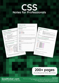 CSS Notes to Professionals