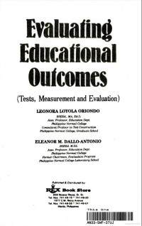 Evaluating Educational Outcomes (Tests, Measurement and Evaluation)