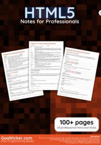 HTML5 Notes for Professionals